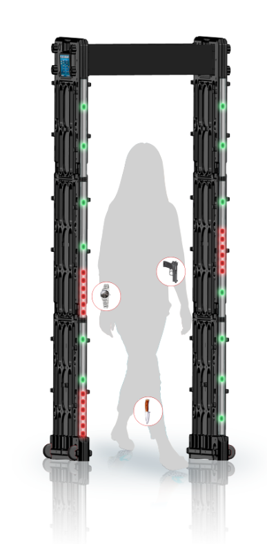 Противоинтерференционный 24 обнаруживая металлоискателя ворот, портативные машины службы безопасности аэропорта