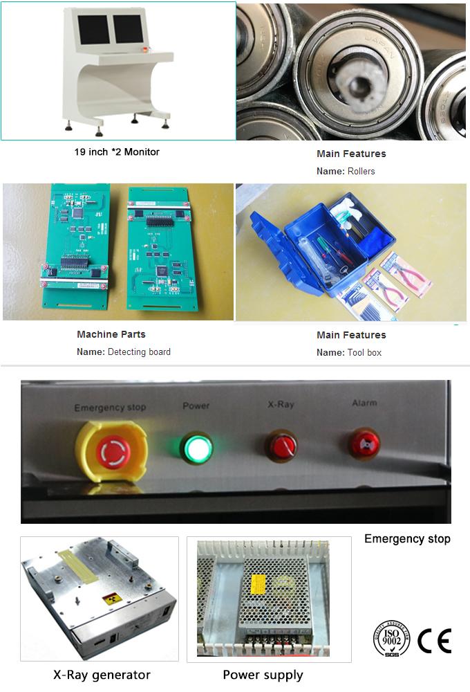Блок развертки 100100 багажа рентгеновского снимка пользы метро аэропорта размера цены по прейскуранту завода-изготовителя большой
